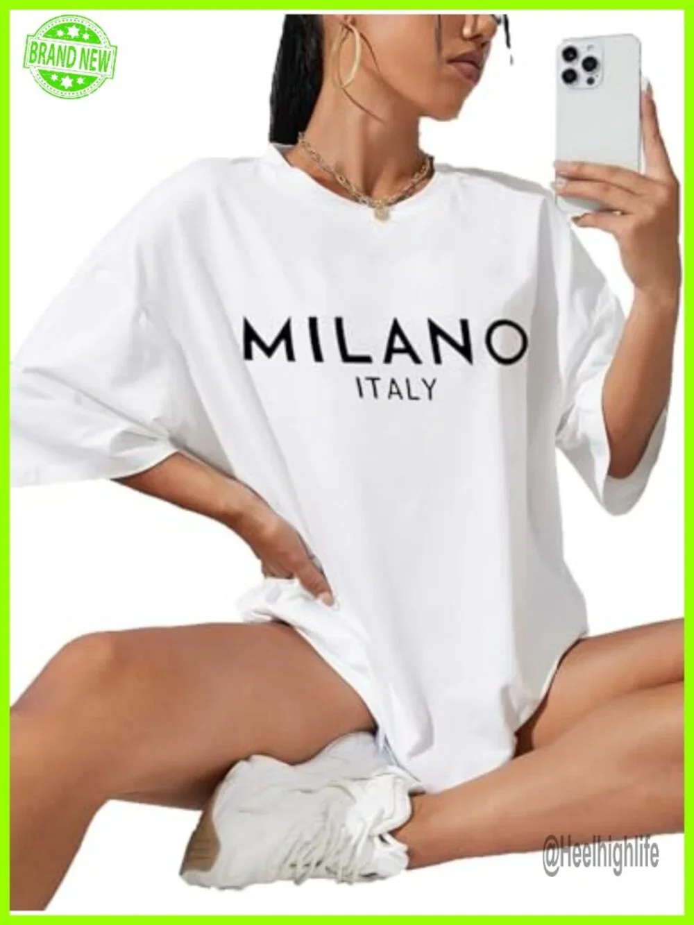 Oversized Graphic Tee Crewneck Short Sleeve Casual Summer T-Shirt